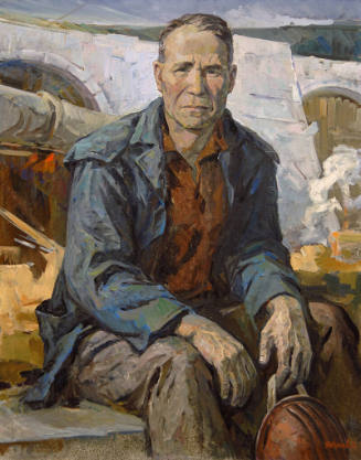 Portrait of Vasily Ivanovich Piskunov, High-Performing Worker at the Construction of the Dnipro-Donbas Canal