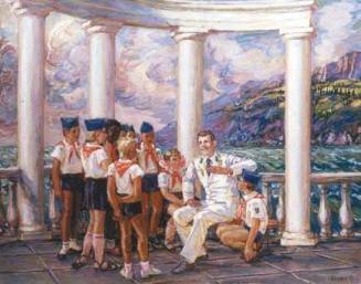 Y. Gagarin with Pioneers in Crimea